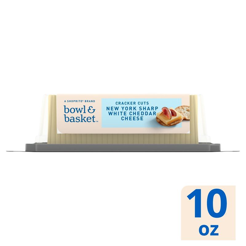 Bowl &amp; Basket Cracker Cuts New York Sharp White Cheddar Cheese, 30 count, 10 oz