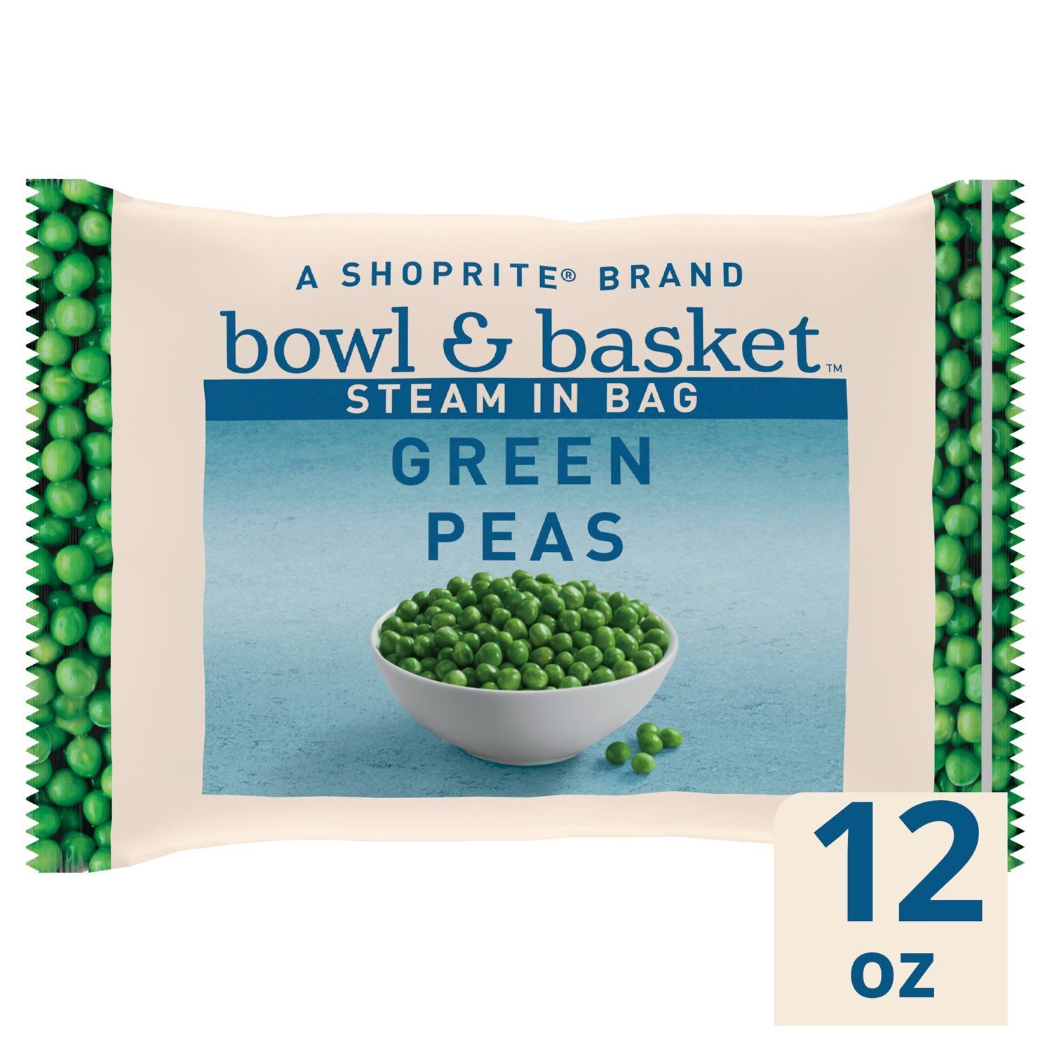 Bowl &amp; Basket Steam in Bag Green Peas, 12 oz