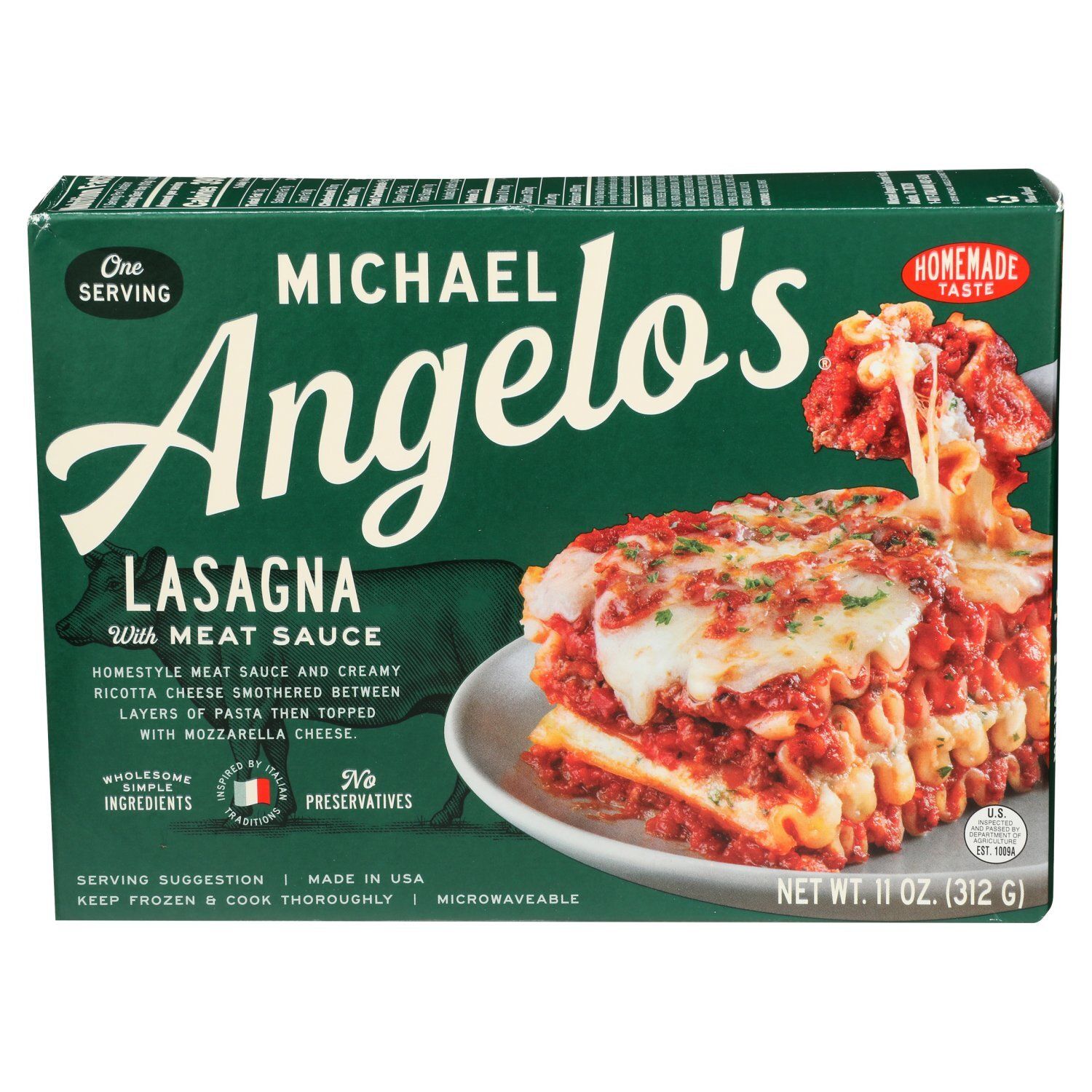 Michael Angelo&#39;s Lasagna with Meat Sauce, 11 oz
