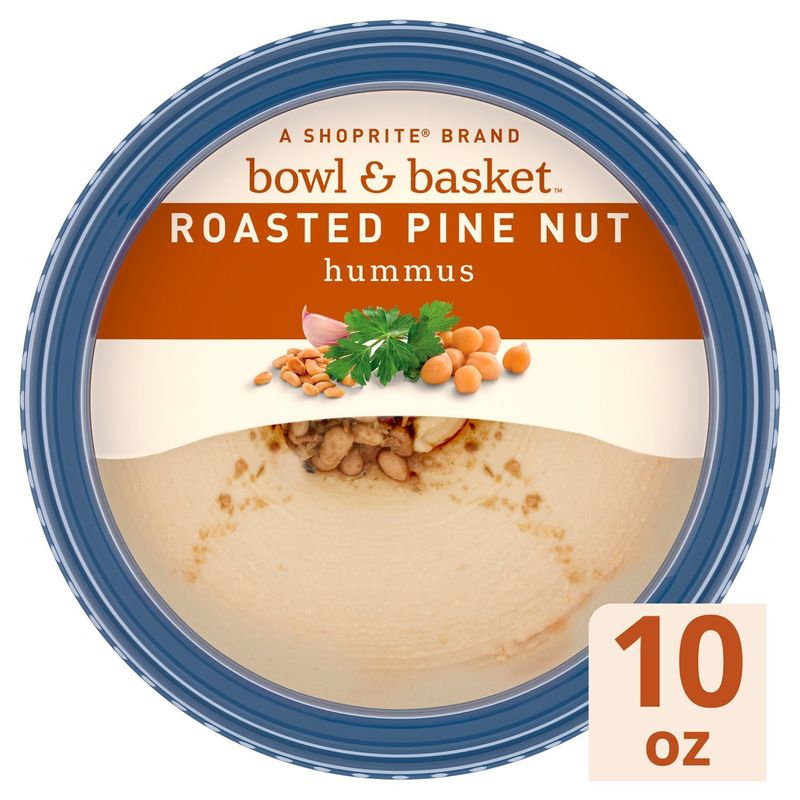 Bowl &amp; Basket Roasted Pine Nut Hummus, 10 oz