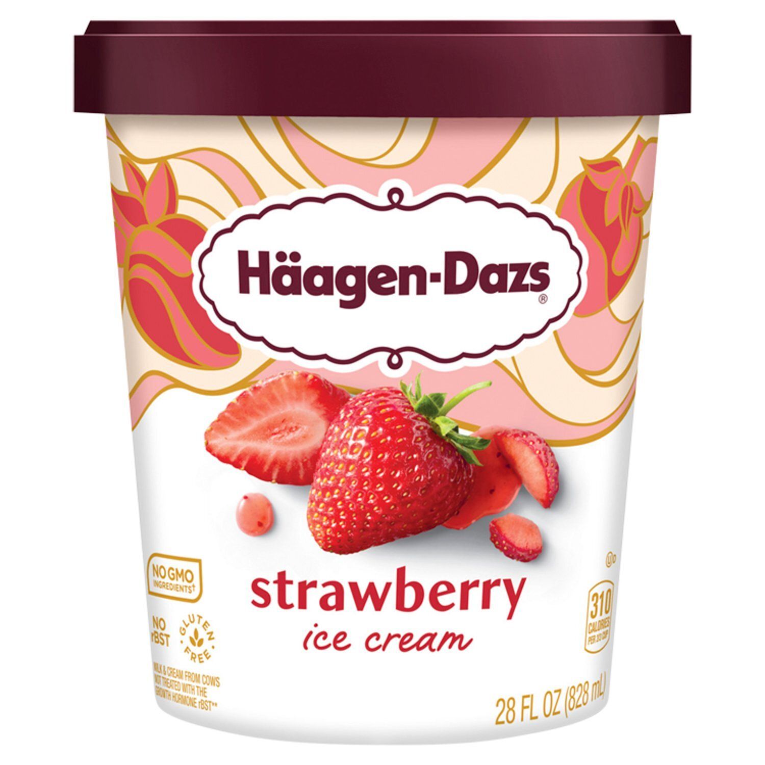 Häagen-Dazs Strawberry Ice Cream, 28 fl oz