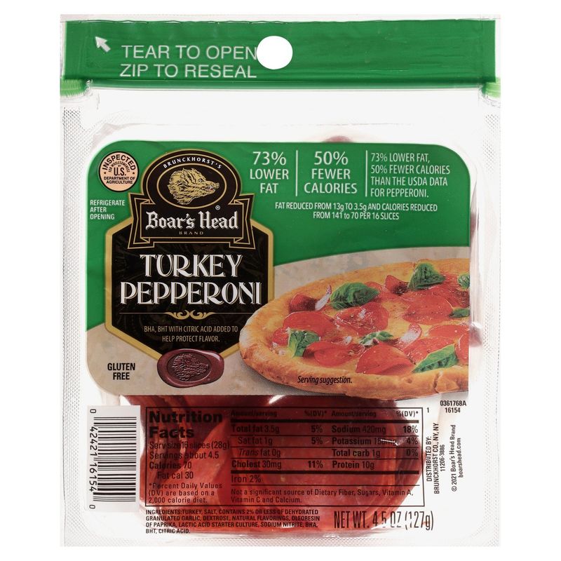 Boar&#39;s Head Turkey Pepperoni, 4.5 oz