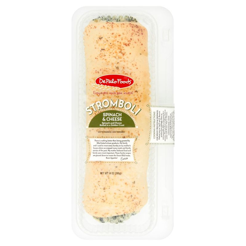 DePalo Foods Spinach &amp; Cheese Stromboli, 14 oz