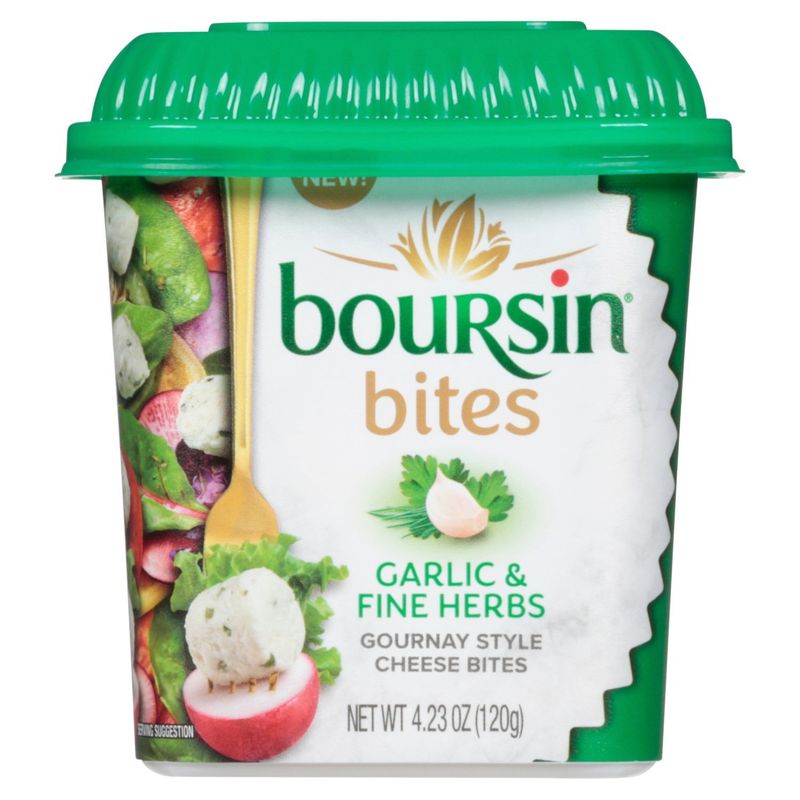 Boursin Garlic &amp; Fine Herbs Gournay Style Cheese Bites, 4.23 oz