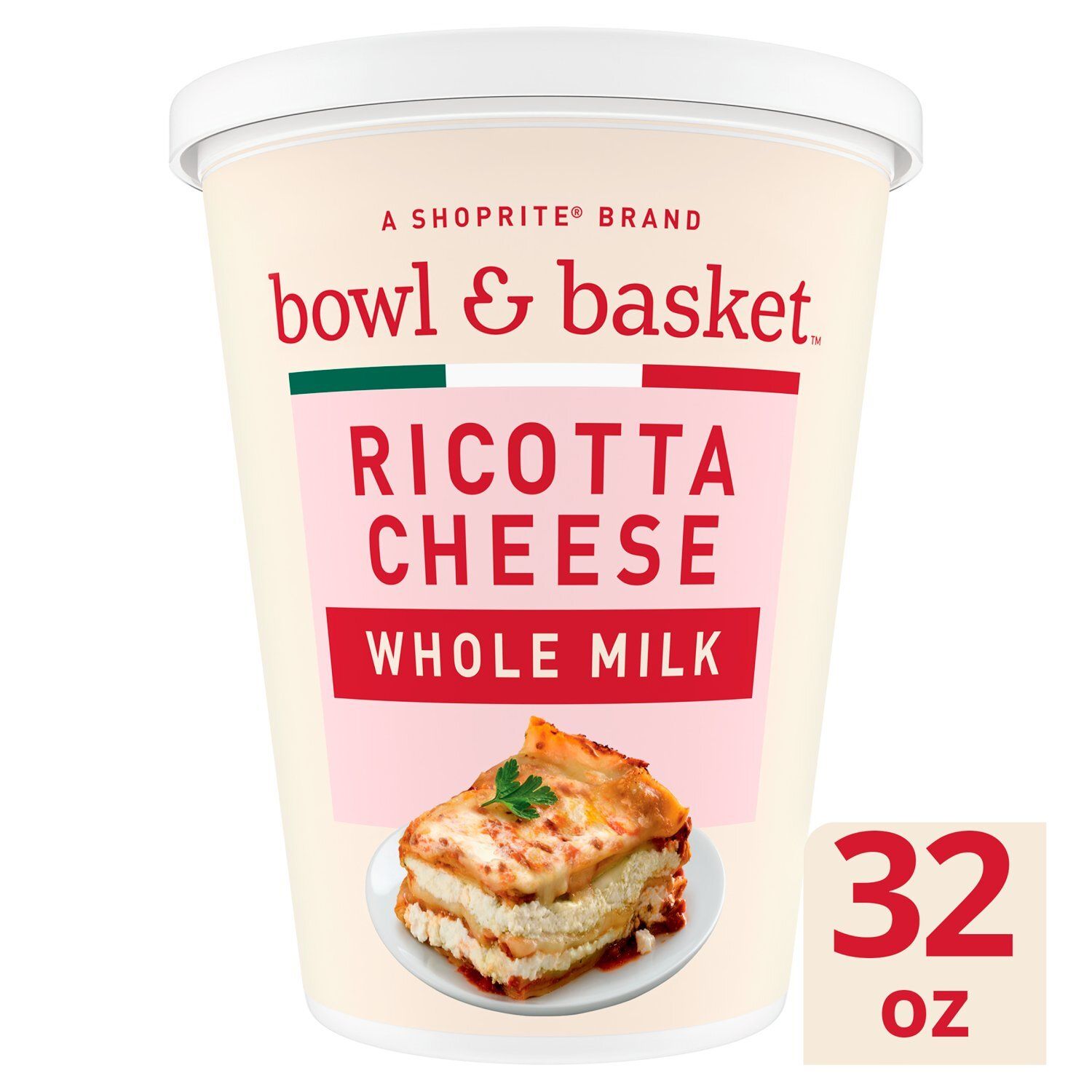 Bowl &amp; Basket Whole Milk Ricotta Cheese, 32 oz