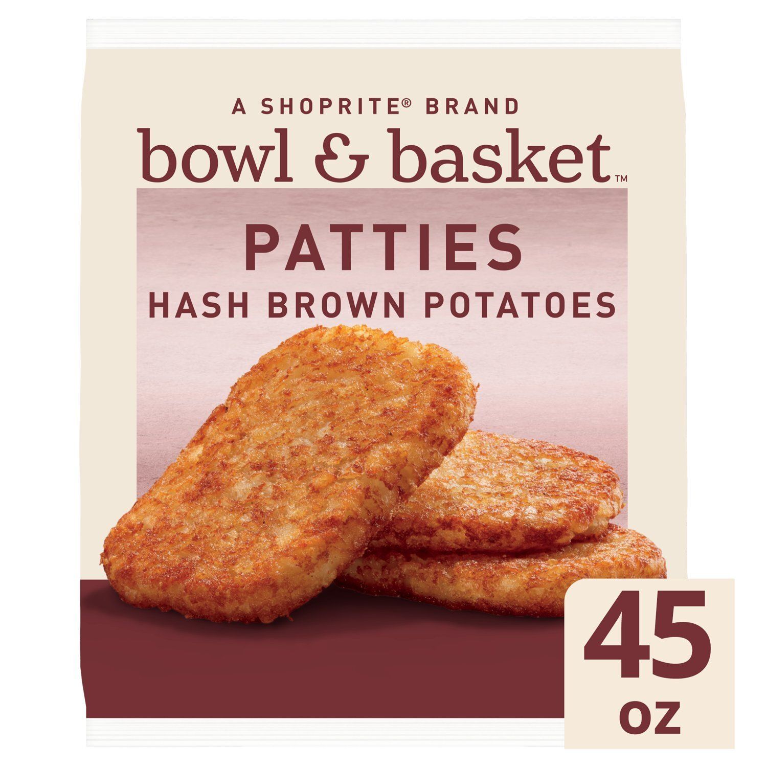 Bowl &amp; Basket Patties Hash Brown Potatoes, 20 count, 45 oz