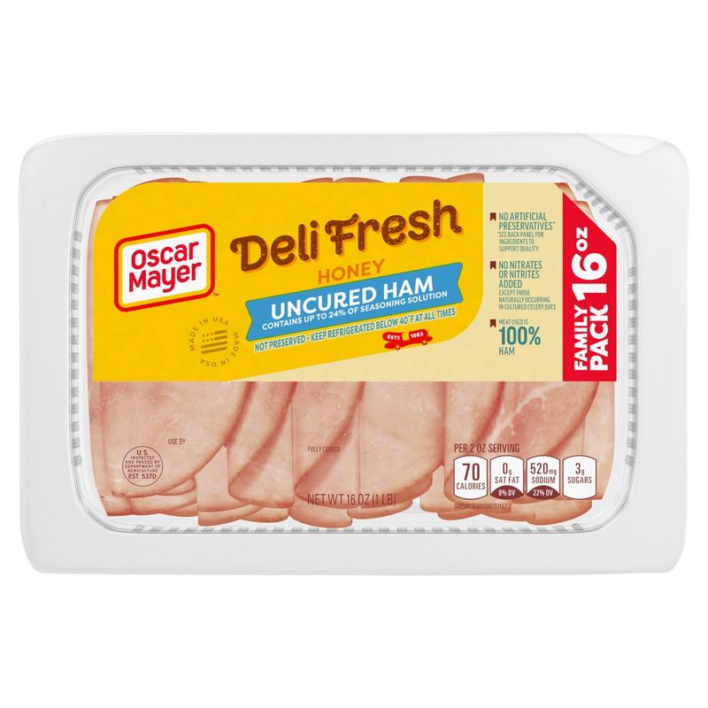 Oscar Mayer Deli Fresh Honey Uncured Ham Family Pack, 16 oz