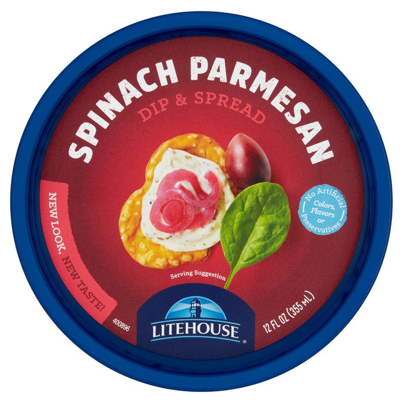 Litehouse Spinach Parmesan Dip &amp; Spread, 12 fl oz