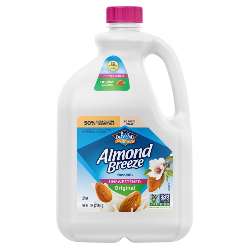 Blue Diamond Almonds Almond Breeze Unsweetened Original Almondmilk, 96 fl oz