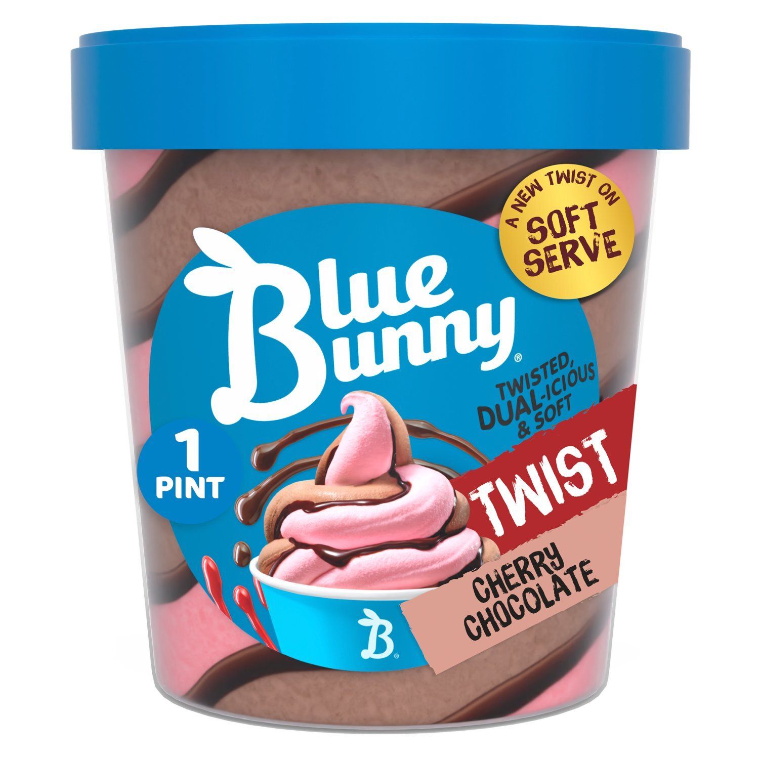 Blue Bunny Cherry Chocolate Twist Frozen Dairy Dessert, 1 pint