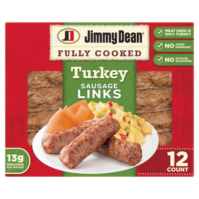 Jimmy Dean Fully Cooked Turkey Sausage Links, 12 count, 9.6 oz