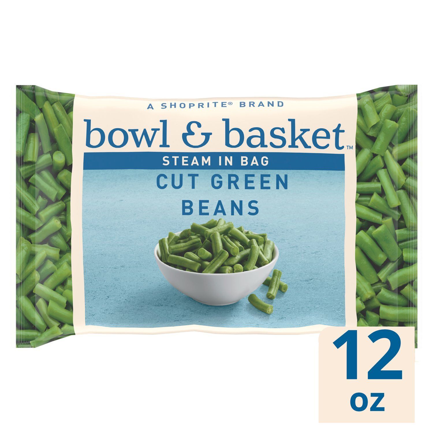 Bowl &amp; Basket Steam in Bag Cut Green Beans, 12 oz