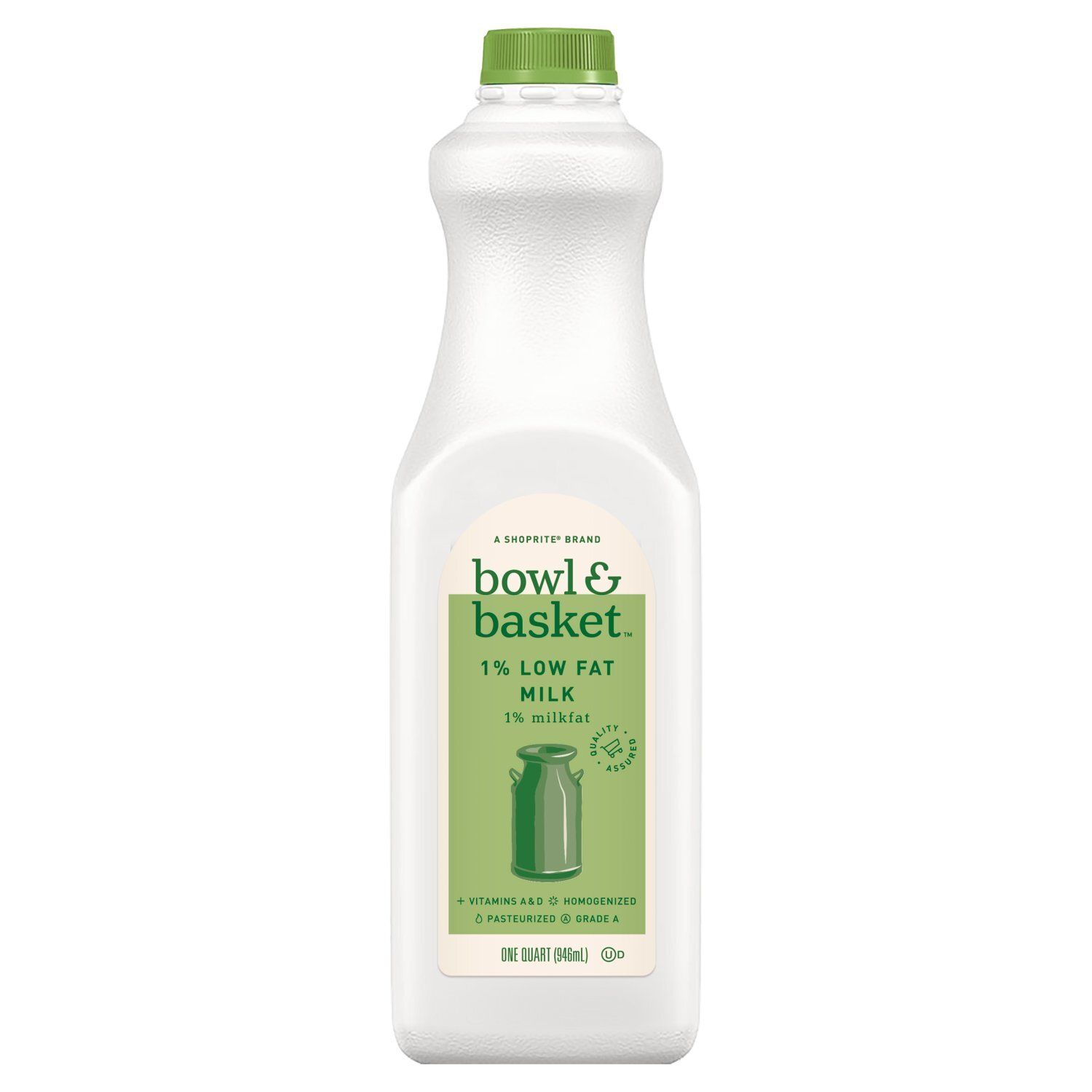 Bowl &amp; Basket 1% Low Fat Milk, one quart
