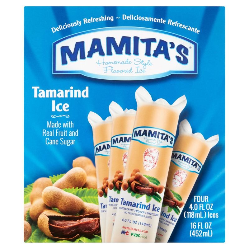 Mamita&#39;s Tamarind Homemade Style Flavored Ice, 4.0 fl oz, 4 count