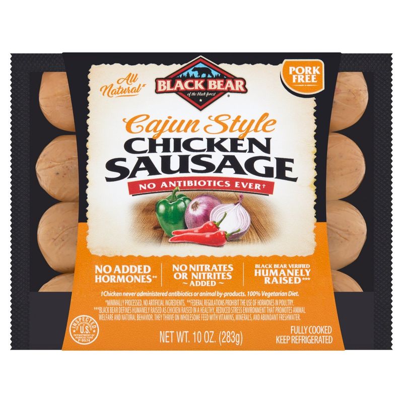 Black Bear Cajun Style Chicken Sausage, 10 oz