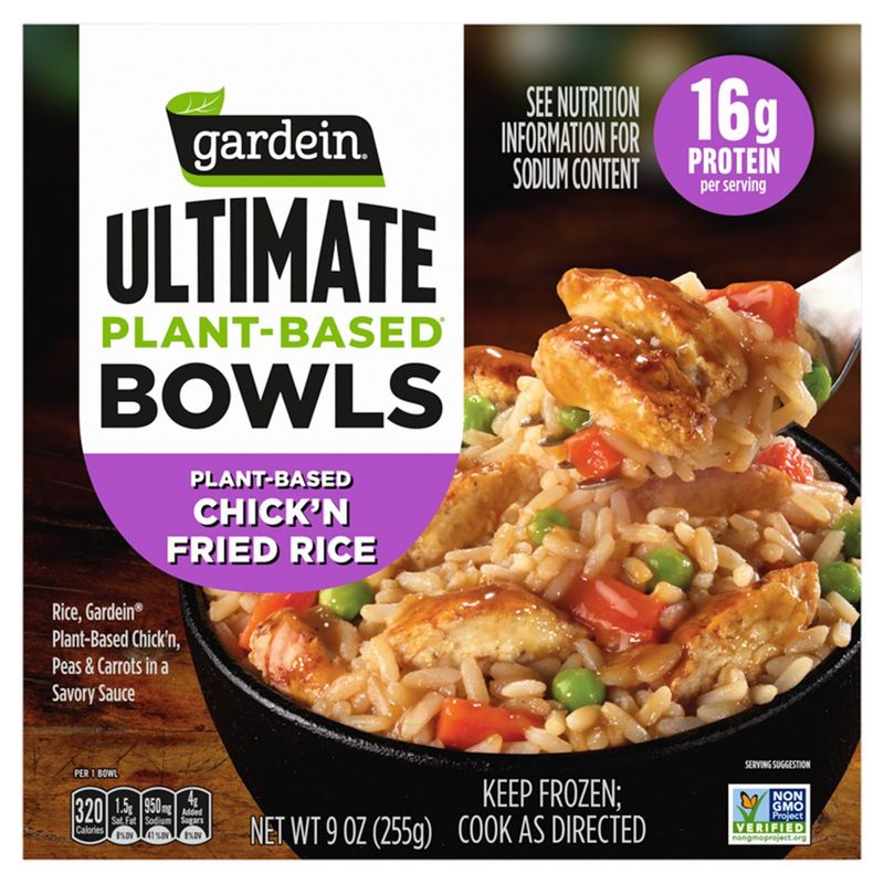 Gardein Ultimate Plant-Based Chick&#39;n Fried Rice Bowls, 9 oz
