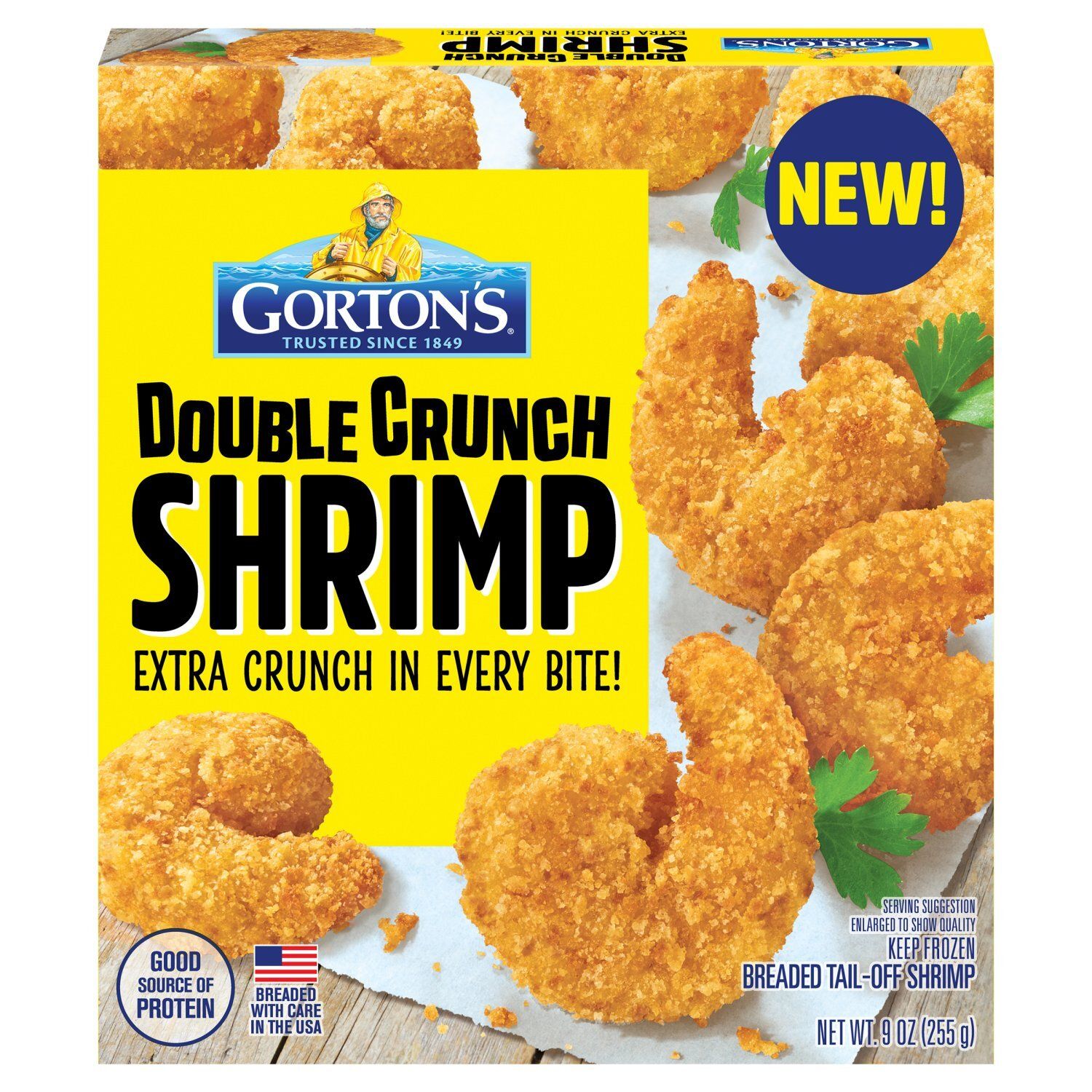 Gorton&#39;s Double Crunch Shrimp Breaded Tail-Off Shrimp, 9 oz