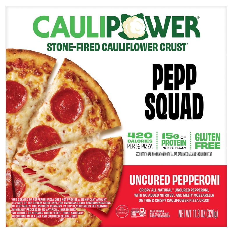 Caulipower Pepp Squad Uncured Pepperoni Stone-Fired Cauliflower Crust Pizza, 11.3 oz