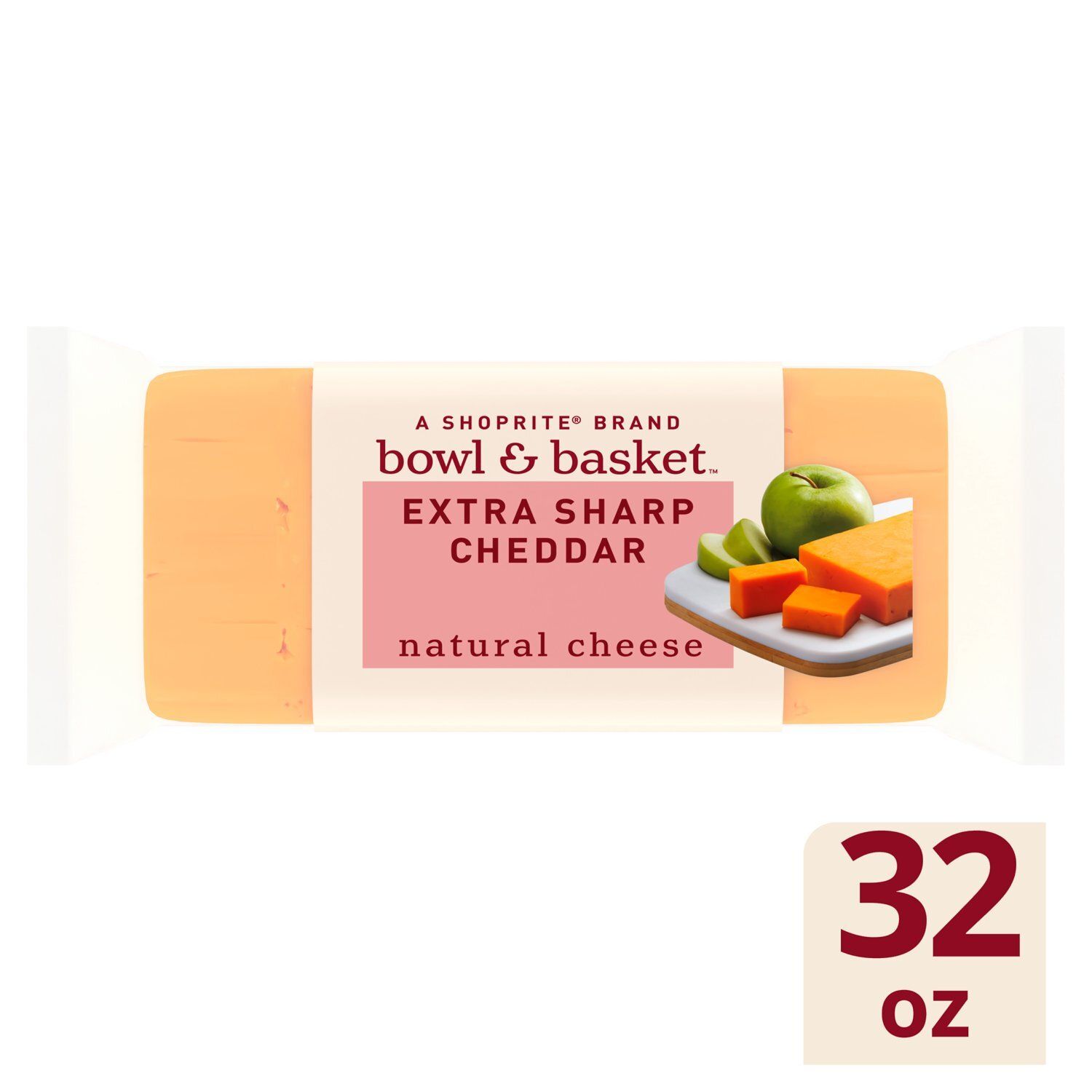 Bowl &amp; Basket Extra Sharp Cheddar Natural Cheese, 32 oz