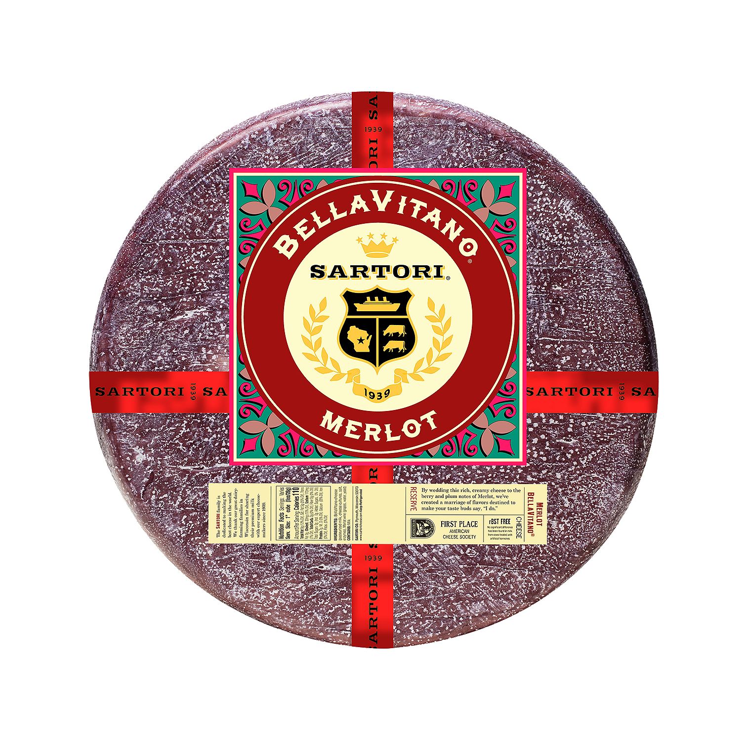 Sartori Bellavitano Merlot Cheese Wheel