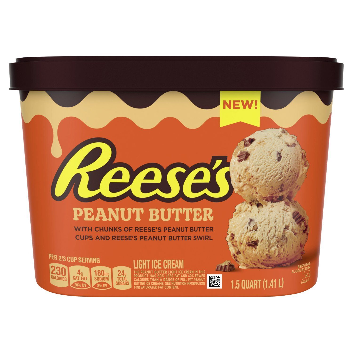 Reese&#39;s Peanut Butter Light Ice Cream, 1.5 quart