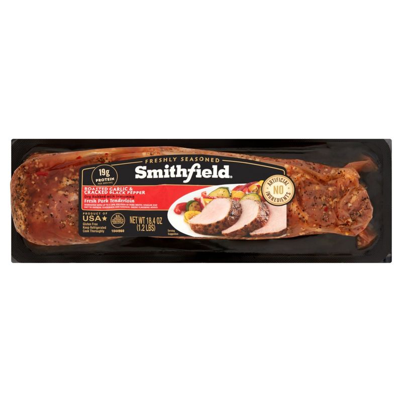 Smithfield Roasted Garlic &amp; Cracked Black Pepper Fresh Pork Tenderloin, 18.4 oz