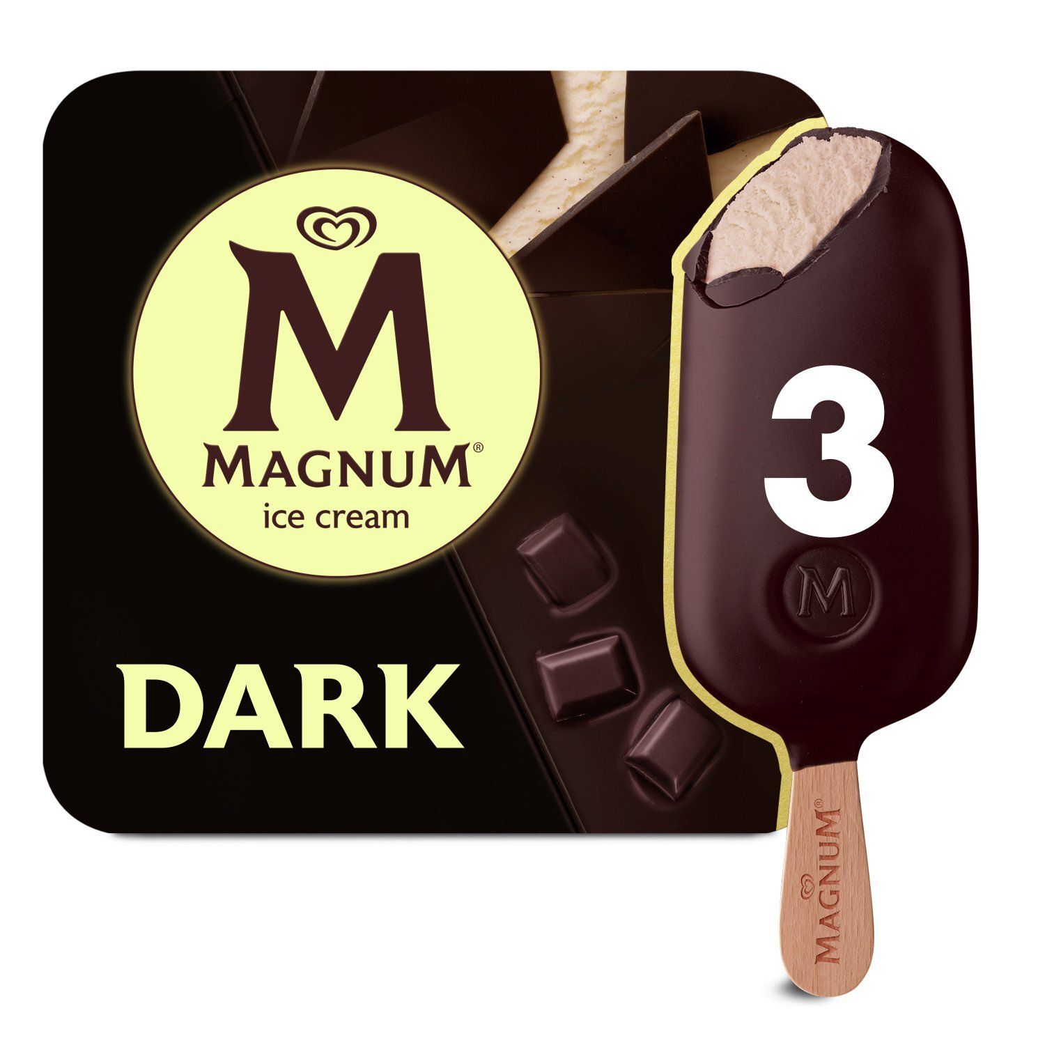 Magnum 68% Cacao Dark Chocolate Ice Cream Bars, 3 count, 9.12 fl oz
