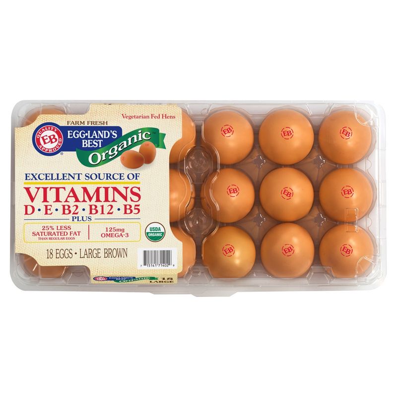 Eggland&#39;s Best Organic Eggs, Large, 18 count
