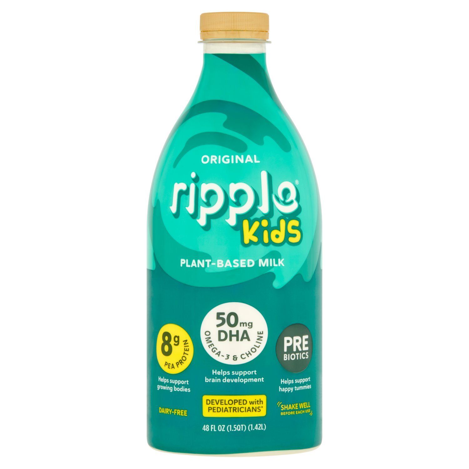 Ripple Kids Original Dairy-Free Plant-Based Milk, 48 fl oz