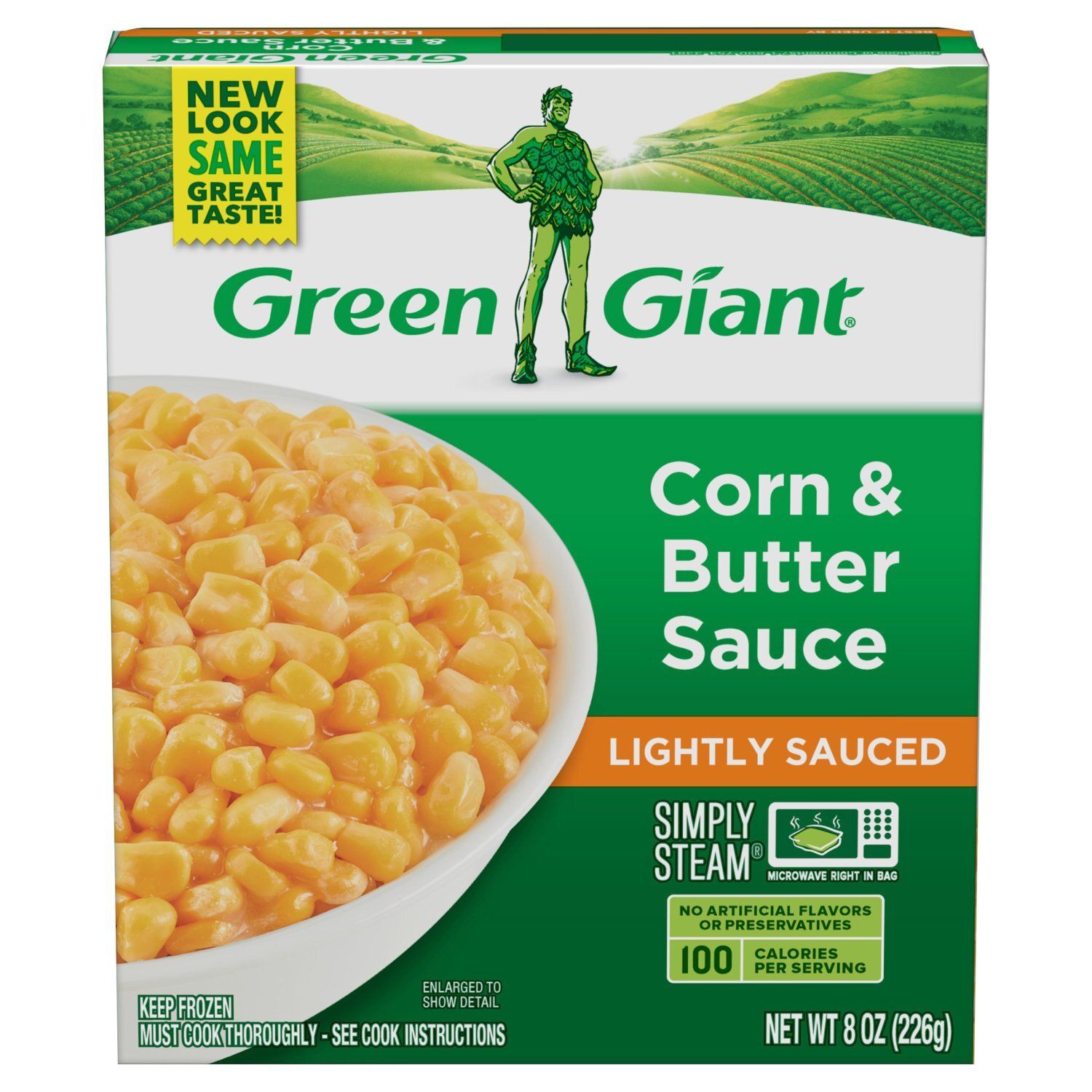 Green Giant Simply Steam Lightly Sauced Corn &amp; Butter Sauce, 8 oz