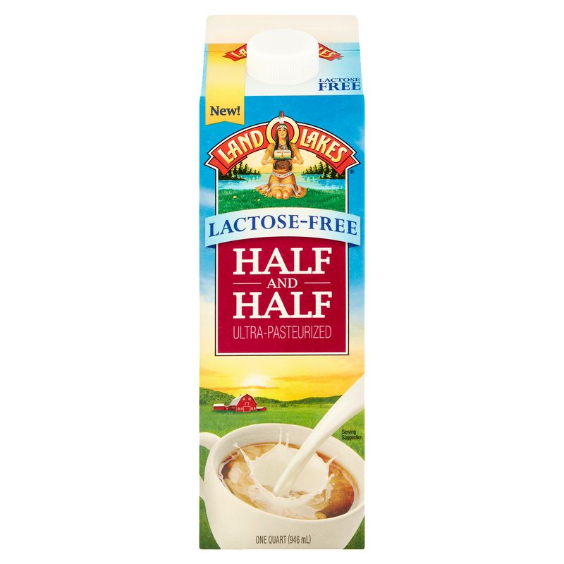 Land O Lakes Lactose-Free Half and Half Milk &amp; Cream, one quart