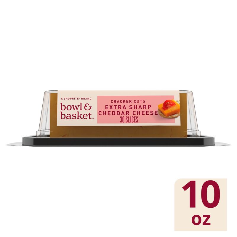 Bowl &amp; Basket Cracker Cuts Extra Sharp Cheddar Cheese, 10 oz