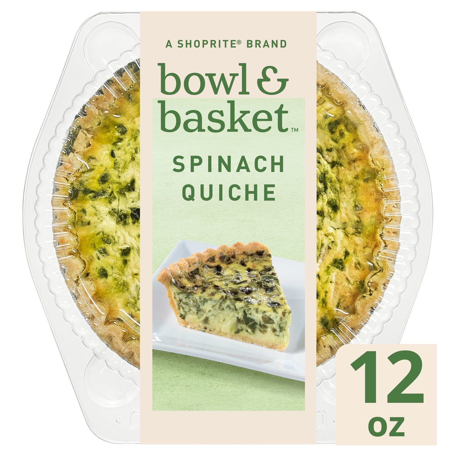 Bowl &amp; Basket Spinach Quiche, 12 oz