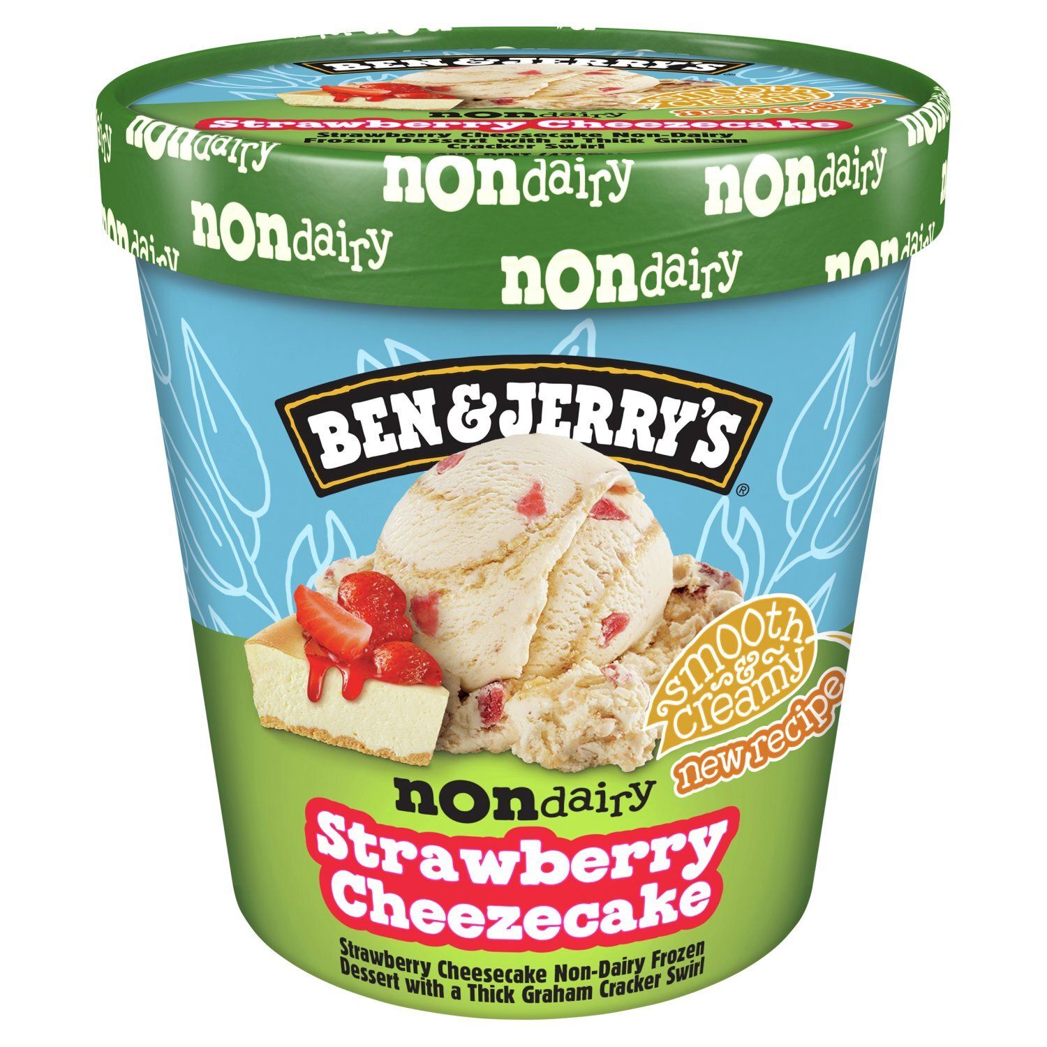 Ben &amp; Jerry&#39;s Strawberry Cheezecake Non-Dairy Frozen Dessert, one pint