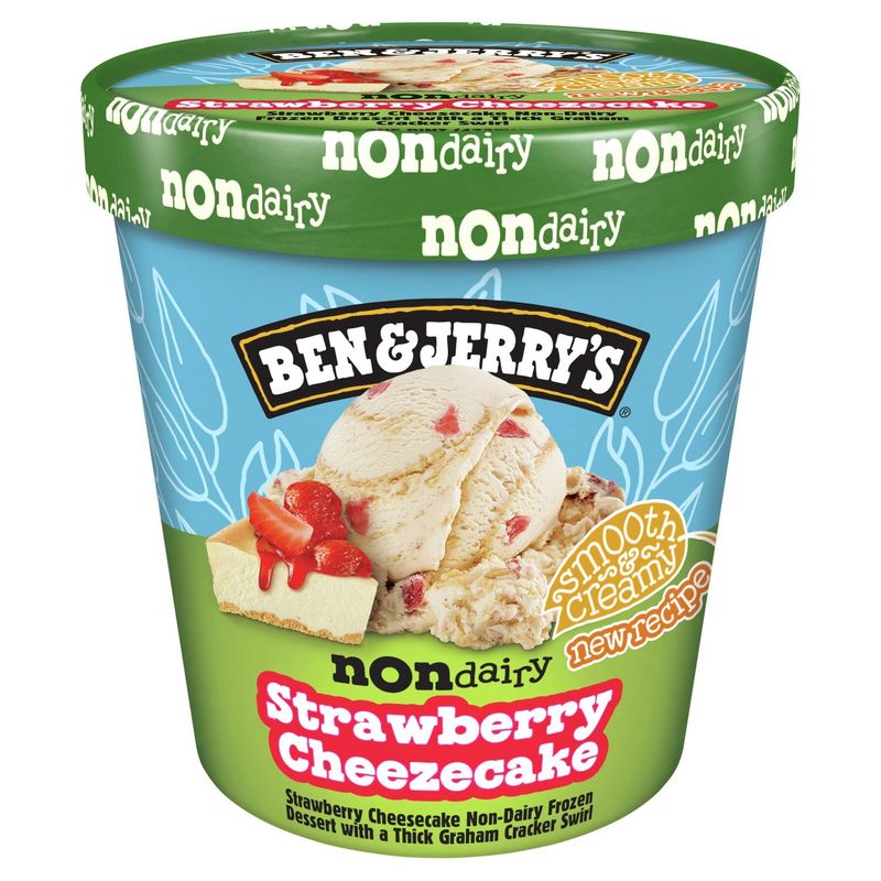Ben &amp; Jerry&#39;s Strawberry Cheezecake Non-Dairy Frozen Dessert, one pint