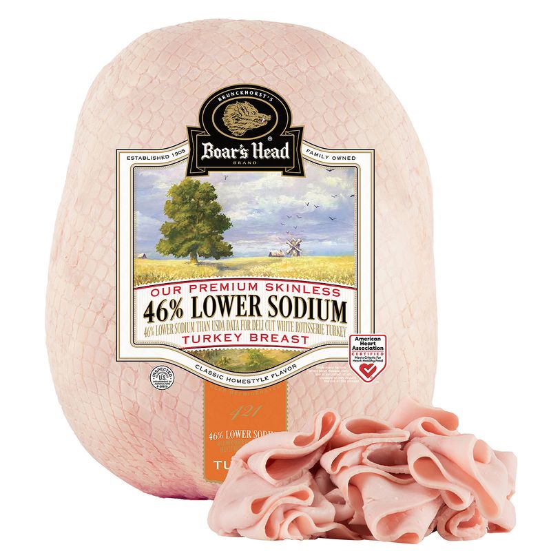 Boar&#39;s Head Our Premium Skinless 46% Lower Sodium Turkey Breast