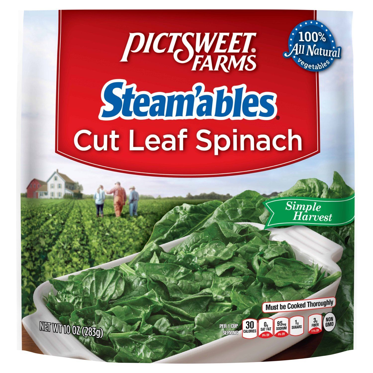 Pictsweet Farms Steam&#39;ables Cut Leaf Spinach, 10 oz