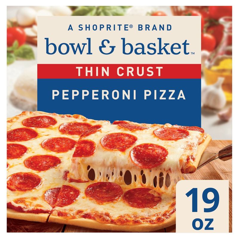Bowl &amp; Basket Thin Crust Pepperoni Pizza, 19 oz
