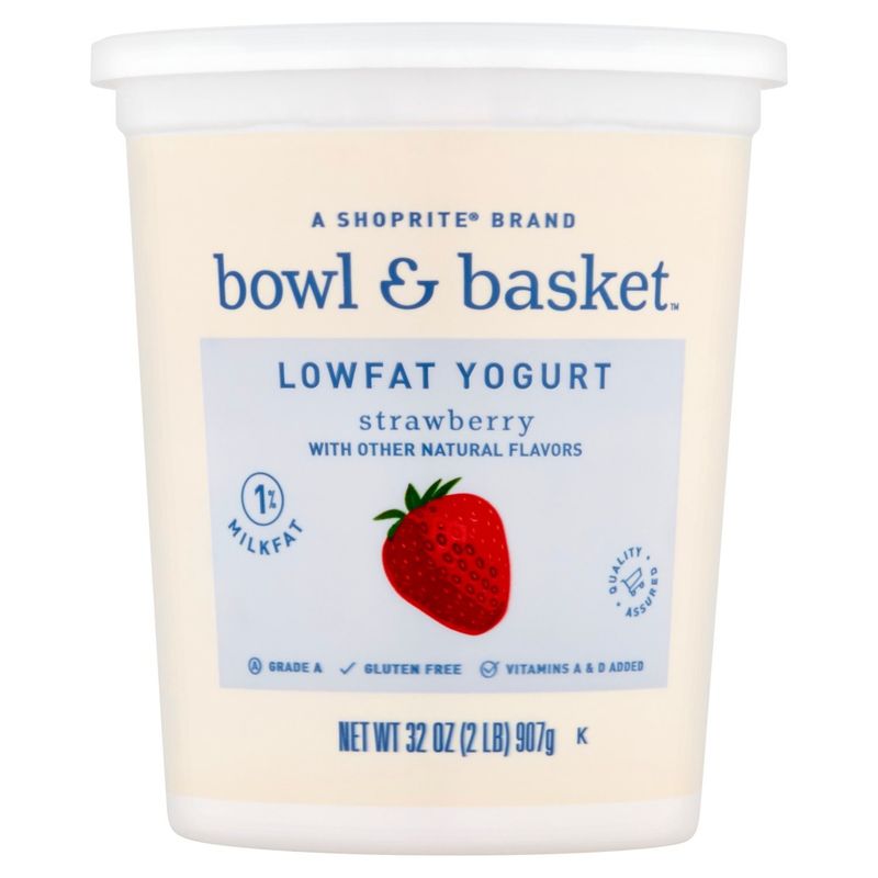Bowl &amp; Basket Strawberry Lowfat Yogurt, 32 oz