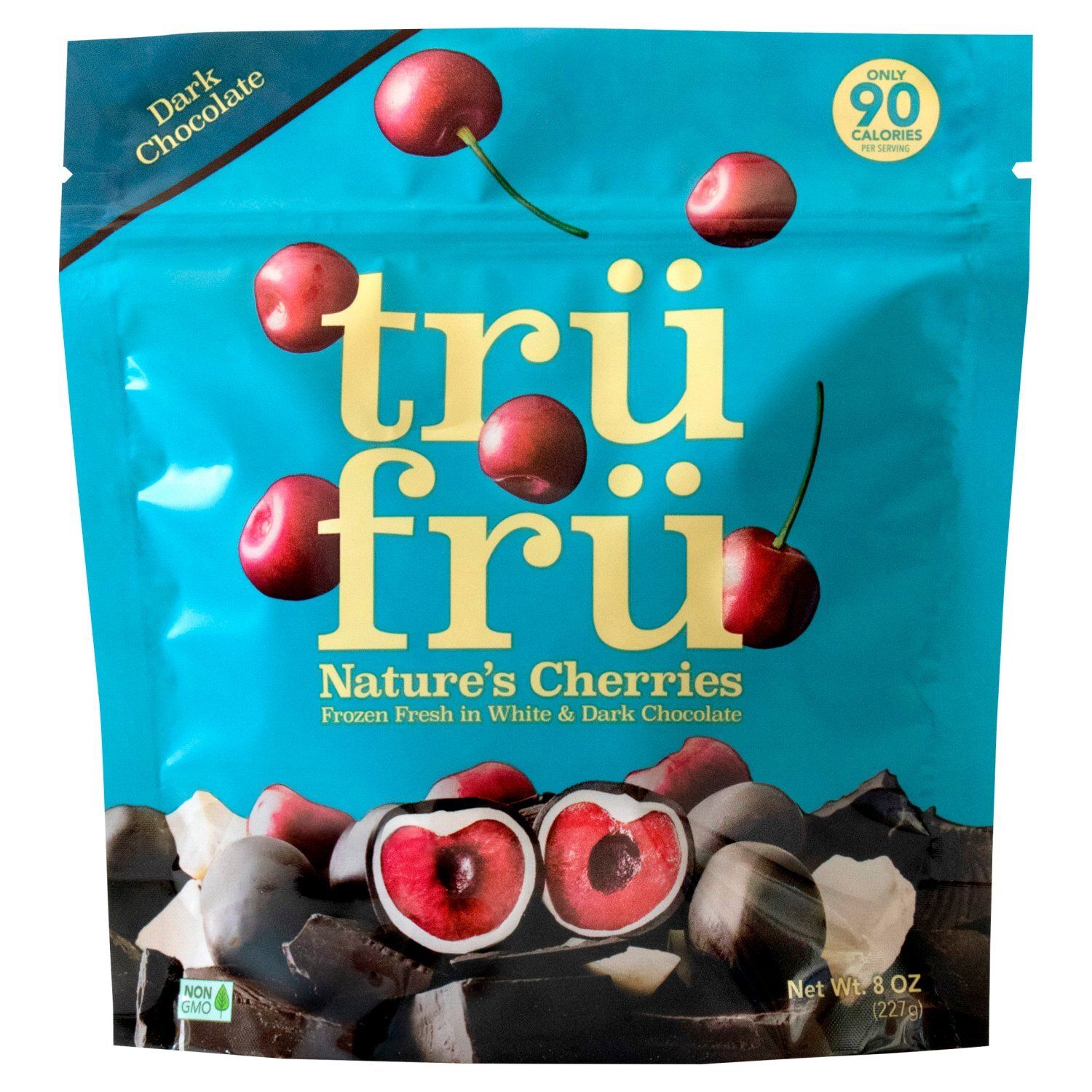 Trü Frü Nature&#39;s Cherries in White &amp; Dark Chocolate, 8 oz