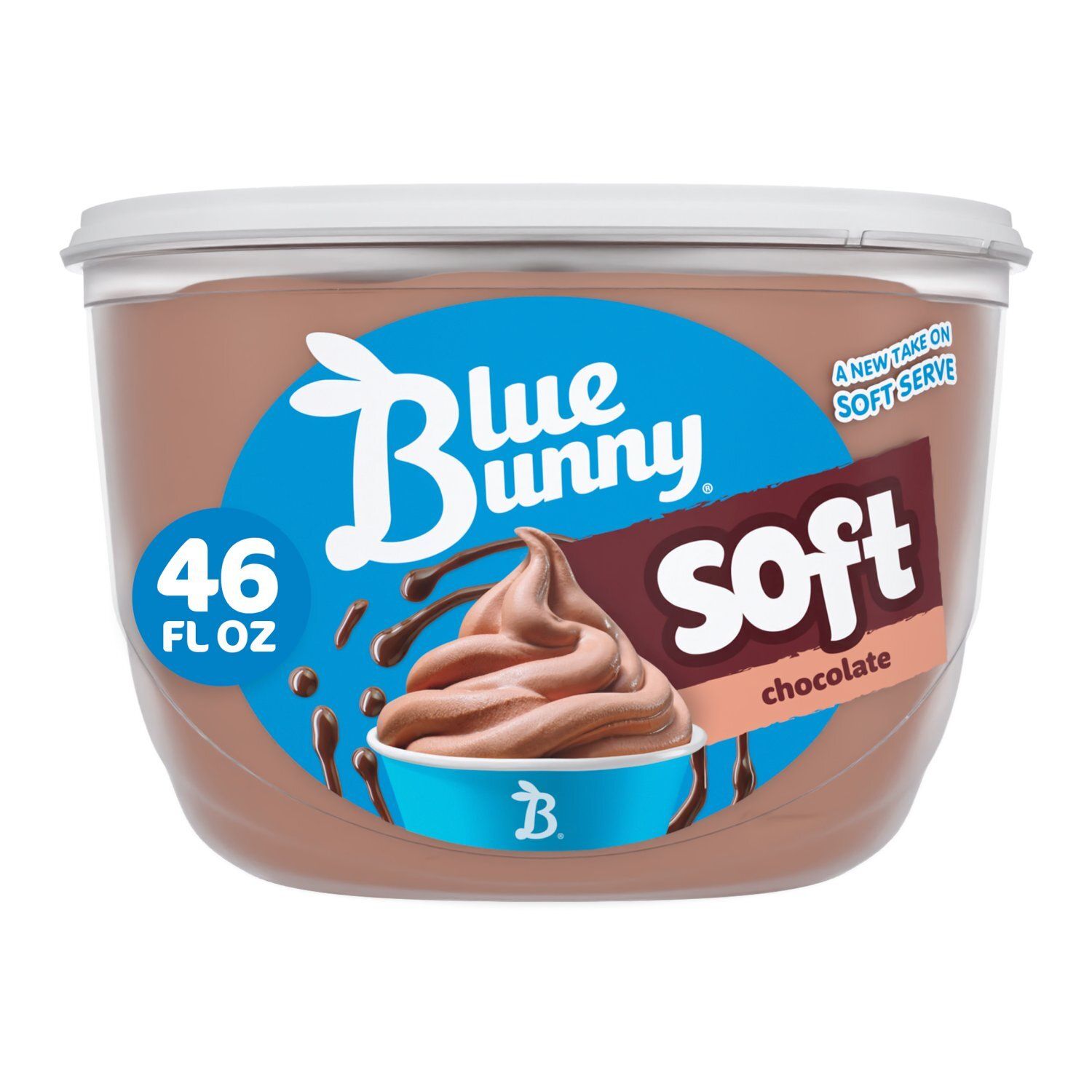 Blue Bunny Chocolate Soft Frozen Dairy Dessert, 46 fl oz