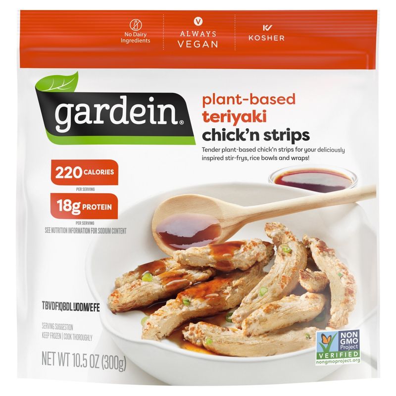 Gardein Plant-Based Teriyaki Chick&#39;n Strips, 10.5 oz