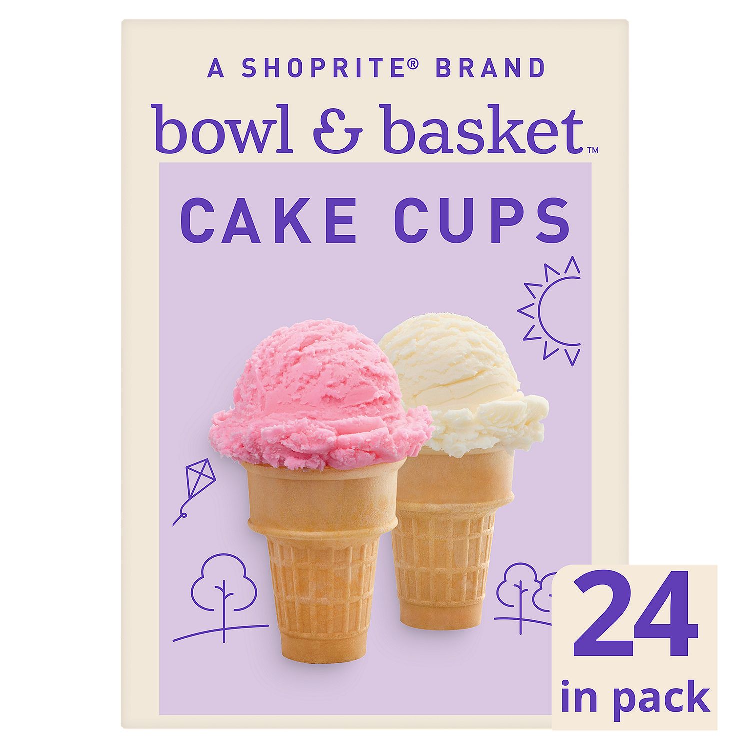 Bowl &amp; Basket Cake Cups, 24 count, 3.5 oz