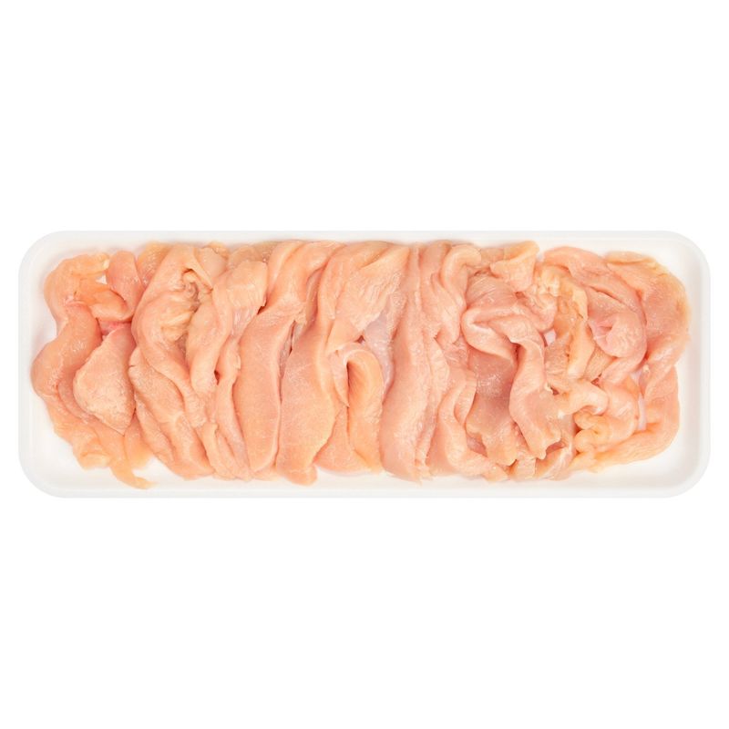 Fresh Grade A Chicken Breast Stir Fry, Boneless, Average Weight 1.25 lb Pack
