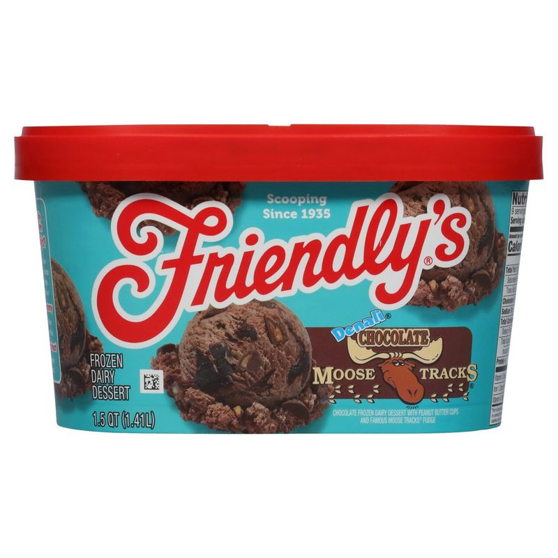 Friendly&#39;s Denali Moose Tracks Chocolate Frozen Dairy Dessert, 1.5 qt