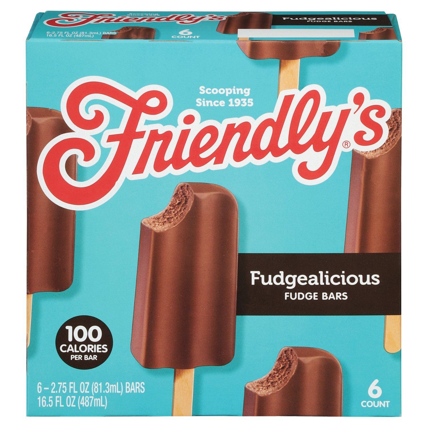 Friendly&#39;s Fudgealicious Fudge Bars, 2.75 fl oz, 6 count