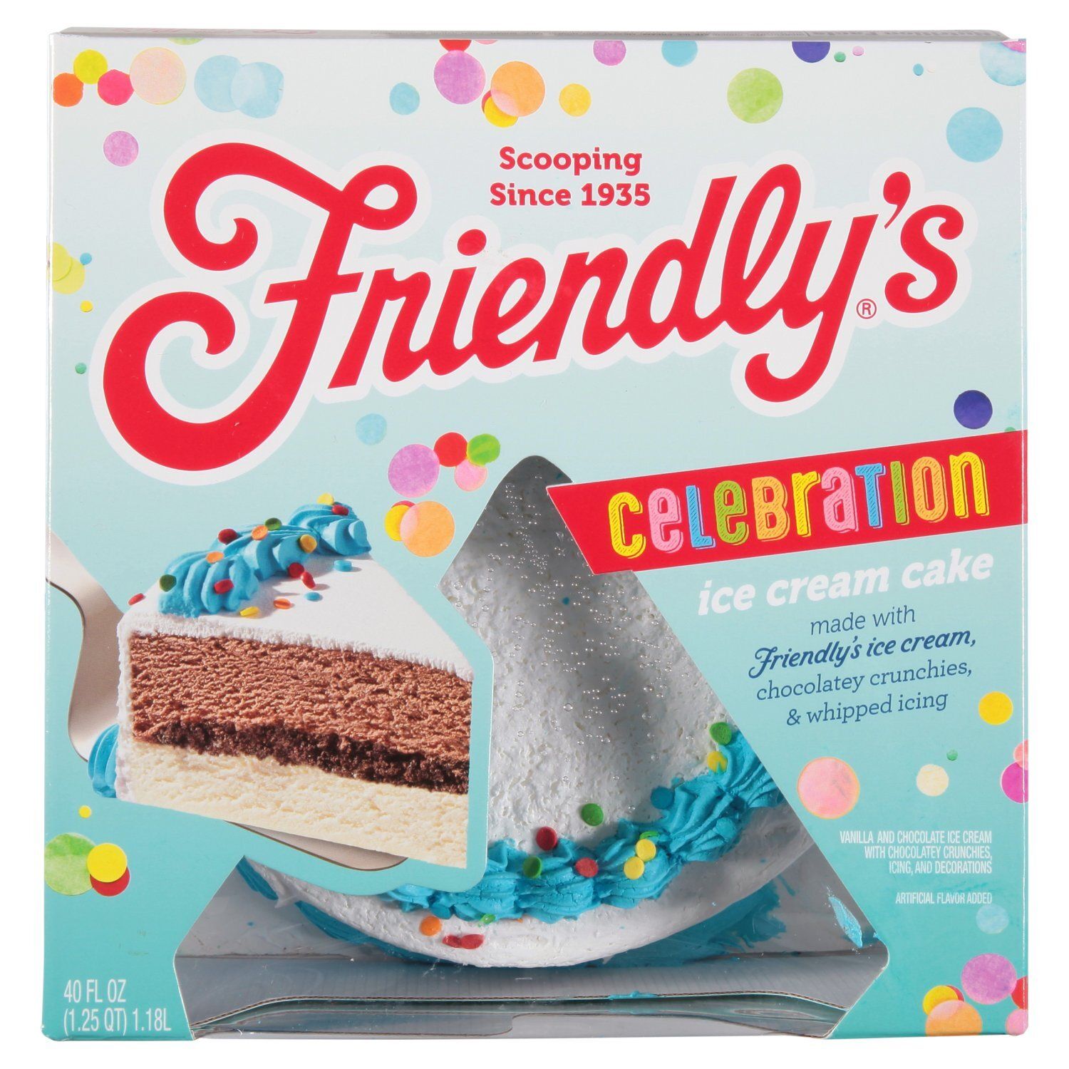 Friendly&#39;s Celebration Ice Cream Cake, 40 fl oz