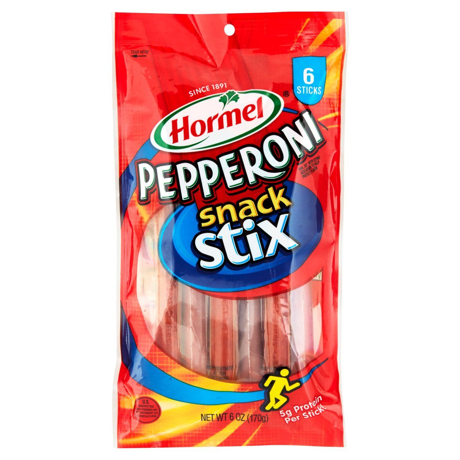 Hormel Pepperoni Snack Stix, 6 count, 6 oz