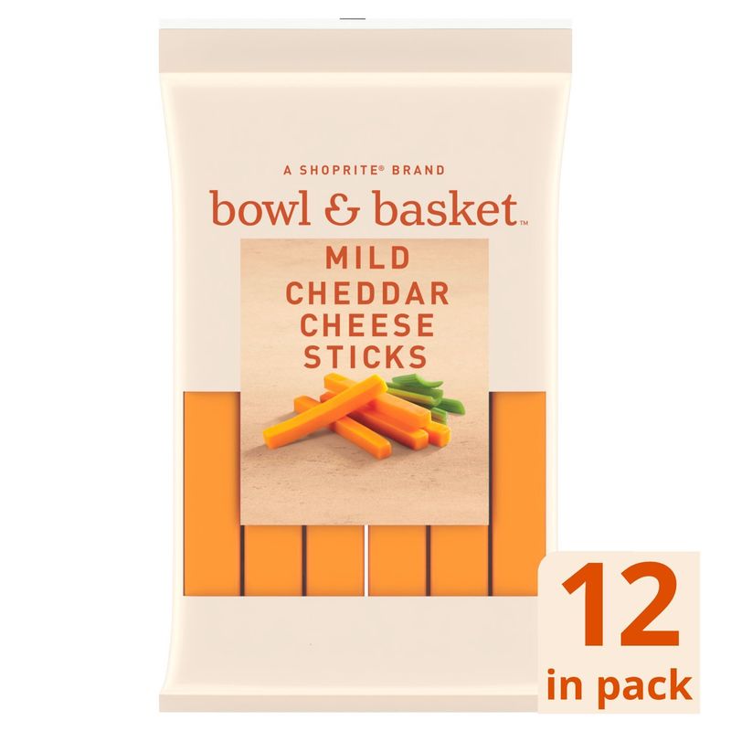 Bowl &amp; Basket Mild Cheddar Cheese Sticks, 12 count, 10 oz