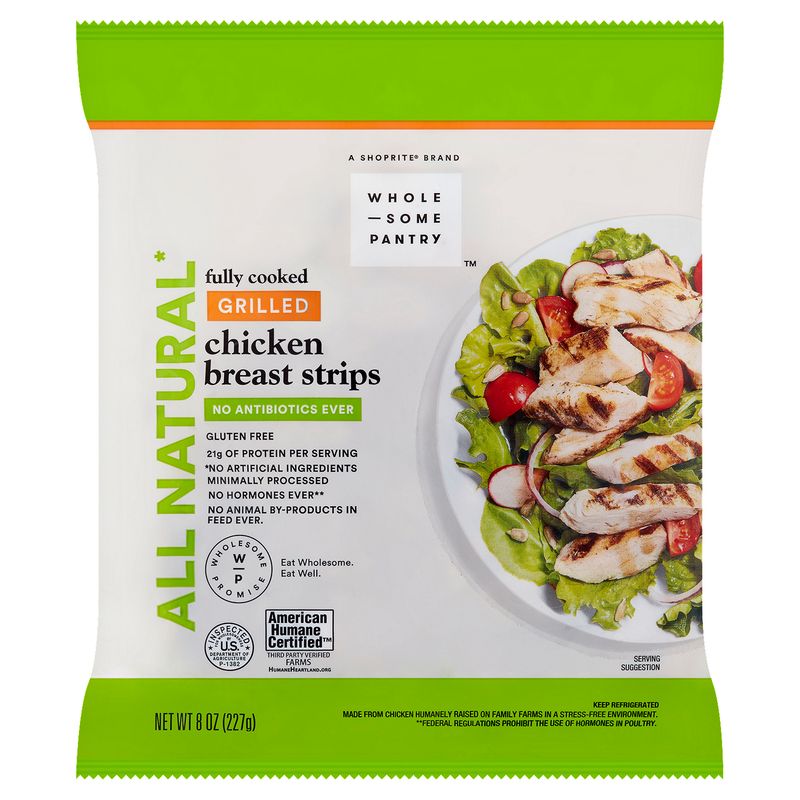 Wholesome Pantry Grilled Chicken Breast Strips, 8 oz